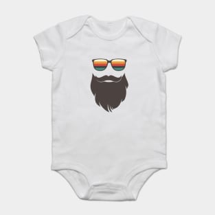 Retro Beard Baby Bodysuit